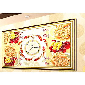 Mua Tranh đính đá Đồng Hồ Cửu Ngư lg1249 (80x50) chưa đính