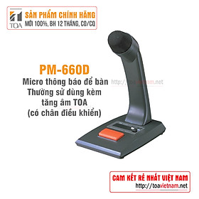Micro thông báo, để bục, có chân điều khiển: TOA PM-660D - Hàng chính hãng