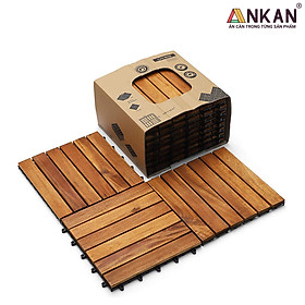 Mua Combo 8 tấm ván sàn gỗ vỉ nhựa lót ban công hành lang sân vườn - Hàng Chính Hãng - Có nhiều loại nan để lựa chọn