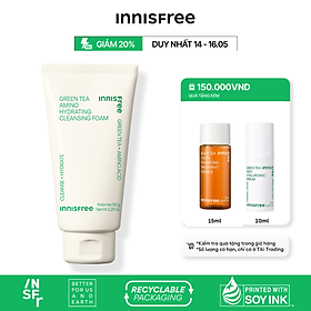 Sữa rửa mặt dưỡng ẩm da innisfree Green Tea Amino Cleansing Foam 150g