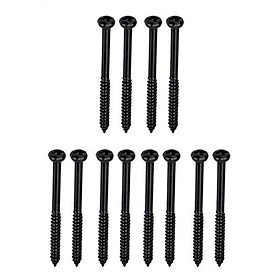 2X 12 Pieces Bass Pickup Mounting Screws for    Pickups Black