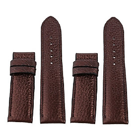  Dây đồng hồ da bò nhiều size màu nâu bạc HJ8114-28-42