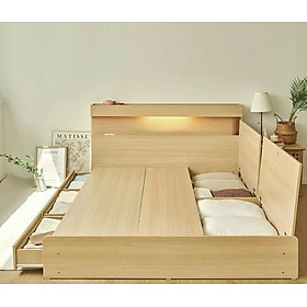 Giường gỗ công nghiệp hộc đựng đồ thông minh Juno Sofa kích thước 1m6/ 1m8 x dài 2m