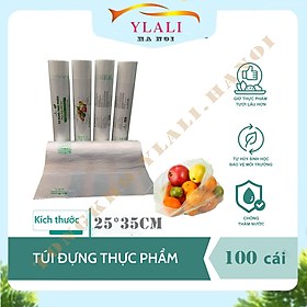 Túi đựng thực phẩm, túi đựng thực phẩm tự hủy sinh học cuộn 100 túi 25*35cm