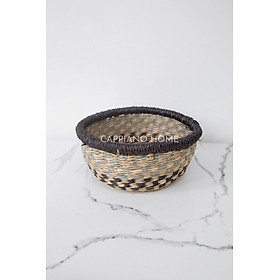 Mua Giỏ Chad tay cầm  giỏ đựng đồ quần áo  đựng thực phẩm - Giỏ sọc đen  giỏ decor | Cappiano Home