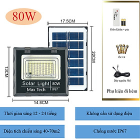 Đèn năng lượng mặt trời 60W,45W,80W,100W,180W Solar light - sử dụng hoàn toàn năng lượng mặt trời - không sử dụng điện - D1082