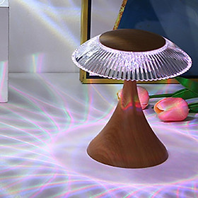 Mushroom Bedside Table Lamp Modern Rechargeable Adjustable Brightness Desk Lamp Night Light Metal Lamp Desk Lights for Dining Table Office