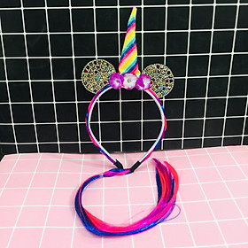 Bờm sừng ngựa pony gắn đuôi tóc 
