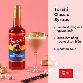 Siro Pha Chế Vị Kẹo Dẻo Nướng Torani Classic Toasted Marshmallow Syrup 750ml Mỹ