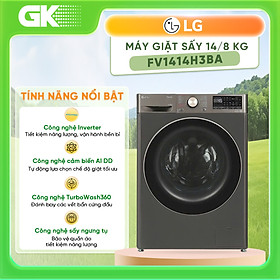 Máy giặt sấy LG AI DD Inverter giặt 14 kg - sấy 8 kg FV1414H3BA - Hàng chính hãng - Chỉ giao HCM