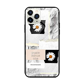 Ốp lưng kính cường lực cho iPhone 11 Pro Max Nền Hoa Cúc Nền Giấy (2) - Hàng Chính Hãng