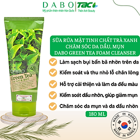 Sữa rửa mặt dabo tinh chất trà xanh 180ml