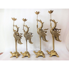 Mua Hạc đồng 50cm  60cm Cặp hạc thờ cúng  Đôi hạc thờ cúng gia tiên bằng đồng vàng màu vàng đồng