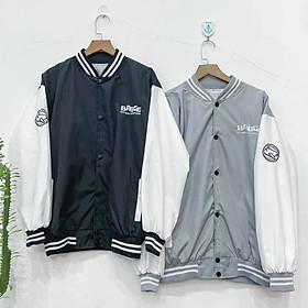 Áo Khoác Dù Hai Lớp Unisex, Áo Khoác Bomber Form Rộng 2 Màu Babge Nam Nữ Ulzzang, Labibi