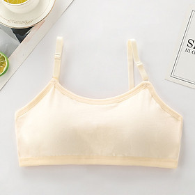 Áo Lót Nữ – Áo Lá Học Sinh Cotton Trơn Mút Liền Cài Sau 3 Móc F004 – 5 Màu, Free Size