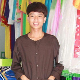 Bộ bà ba nam chất liệu vải cao cấp - Màu nâu