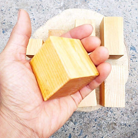 Khối gỗ hình vuông 5 cm x 5 cm hàng loại 1 đẹp
