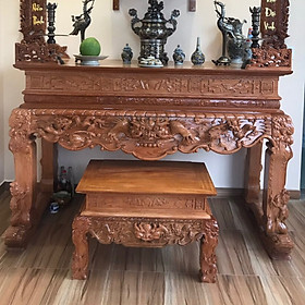 Mua Bộ sập thờ tứ linh   gỗ gõ đỏ dài 1m97