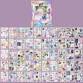 Hộp 50 tờ stickers theo chủ đề không trùng mẫu