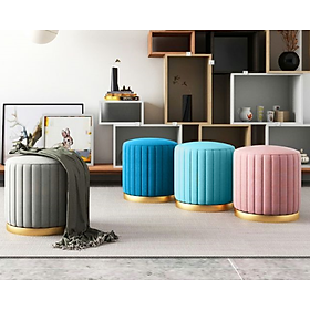 Mua Ghế đôn tròn Juno Sofa đế sắt mạ JN4