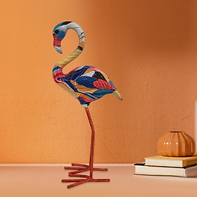 Modern Statue Sculpture Desktop Art Crafts Colorful Decoration Graffiti Flamingo Figurine for Bookshelf Bedroom Flowerbed Pond Yard