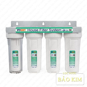 Bộ lọc nước sinh hoạt 4 cấp lọc SMY ly 02 gioăng chịu áp | ren 1/2'' | Hàng chính hãng