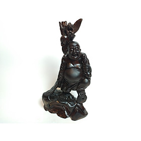 Mua Tượng gỗ Di Lặc - Di Lặc gỗ trắc - Di Lặc thọ đào như ý - Tượng gỗ Di Lặc đứng