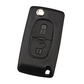 2 Buttons Remote Alarm Flip Key Fob 433MHz ID46 Chip For Peugeot 207 308 407