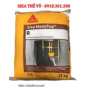 Vữa sửa chữa vá trám bê tông bị rôc tổ ông - Sika Monotop R  bao 25kg .