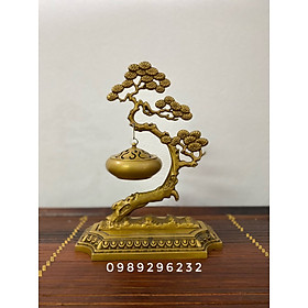 Lư Xông Trầm treo cây tùng bằng đồng