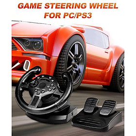 Driving Game Racing Steering Wheel Kit For PS3/PC Game Steering Wheel Black
