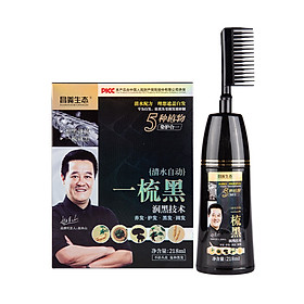 Bộ lược chải phủ tóc bạc thảo dược thông minh thế hệ mới (đen)