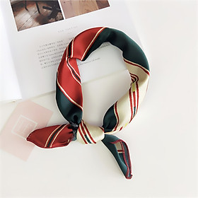Khăn turban satin vuông thắt nơ nhiều mẫu size 48x48cm