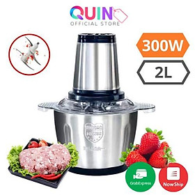 Mua Máy Xay Thịt Cối Inox 4 Lưỡi Đa Năng Công Suất 300W Máy Xay Sinh Tố Thực Phẩm + Tặng Lưỡi Dự Phòng