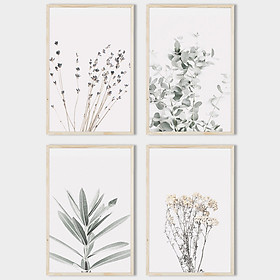 Bộ 4 Tranh Treo Tường 40X60 Make My Home Florist