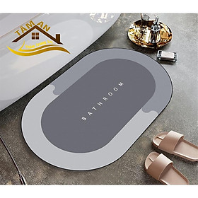 Mua Thảm Chùi Chân Nhà Tắm Hình Oval Cao Cấp Siêu Thấm Kích Thước 40x60cm