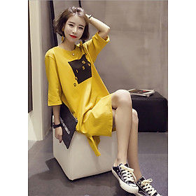 Đầm suông xẻ tà Haint Boutique Da105