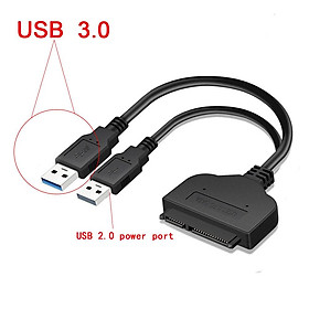 OAOYEER Cáp USB SATA 3 Bộ Chuyển Đổi Sata Sang USB 3.0 Lên Đến 6 Gbps Hỗ Trợ Ổ Cứng SSD Ngoài HDD 22 Pin Sata III A25 2.5Inch Chiều dài cáp: 50 cm