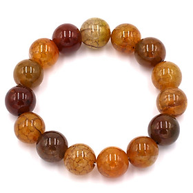 Vòng đeo tay đá vân rồng 14 ly 15 hạt