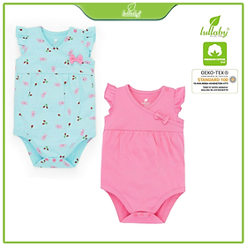 Quần áo body Lullaby cho bé gái NH36B Xanh hồng - Set 2 chiếc