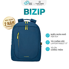 Balo laptop Tucano Bizip 17 inch, màu xanh, thương hiệu Ý, bảo hành 2 năm