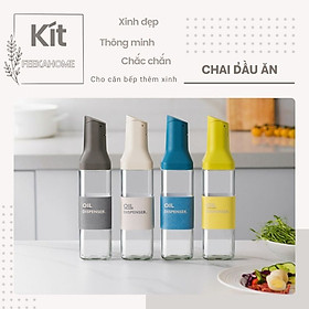 Mua Bình đựng dầu ăn thủy tinh nắp đóng mở tự động chống rơi rớt 500 ml