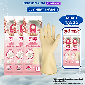 Mua 3 Tặng 2 - Găng Tay Cao Su Tay Lửng Ngọc Trai Size L