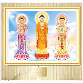 Mua Tranh đính đá Tam Thế Phật DF2347 (118x90) chưa đính