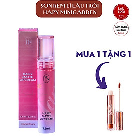 (TẶNG 1 SON) Son kem lì Hapy Matte Lipstick Cream MiniGarden không chì lâu trôi không lem dính khẩu trang kháng nước