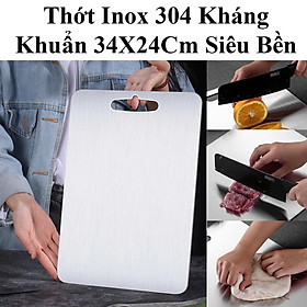 Mua Thớt Inox 304 Kháng Khuẩn Loại Lớn 24x34cm Siêu Bền
