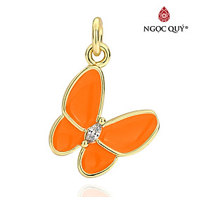 Charm treo hợp kim hình con bướm đính đá - Ngọc Quý Gemstones