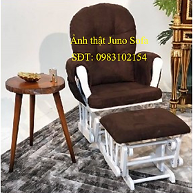 Ghế lắc thư giãn Rocking chair Juno Sofa Màu trắng Nệm Màu nâu