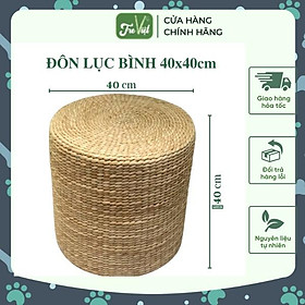 Mua Đôn Ngồi Lục Bình - Đôn Bèo Tây - Bàn Trà cao 40x40 dùng trang trí nhà cửa - Round Ottoman