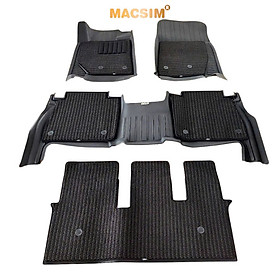 Thảm lót sàn 2 lớp xe ô tô TOYOTA LAND CRUISER 2009-đến nay/ Lexus Lx570 (3 hàng ghế) Nhãn hiệu Macsim 3W chất liệu nhựa TPE đúc khuôn cao cấp - màu đen